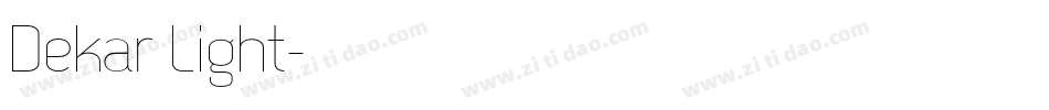 Dekar Light字体转换